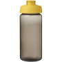H2O Active® Octave Tritan™ 600 ml flip lid sport bottle - Charcoal/Yellow
