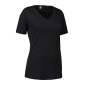 Interlock T-shirt | V-neck | women - Black, 3XL