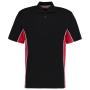 Track Poly/Cotton Piqué Polo Shirt, Black/Red, XXS, Kustom Kit