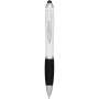 Nash stylus balpen gekleurd met zwarte grip - Wit/Zwart