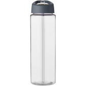 H2O Active® Vibe 850 ml sportfles met tuitdeksel - Transparant/Storm grey