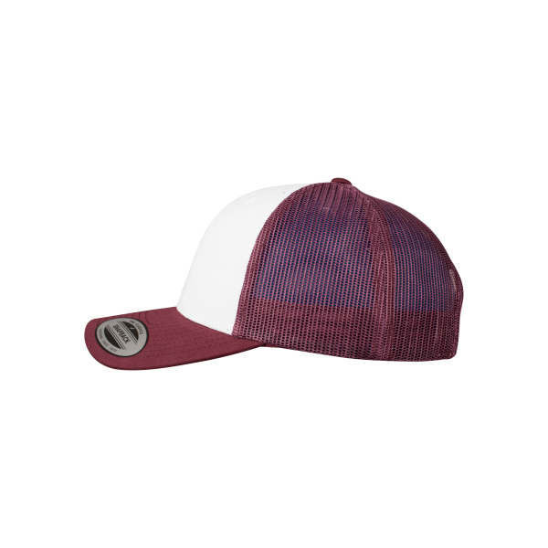 Pet Retro Trucker Colored Front MAROON / WHITE One Size