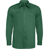 Men's easy-care polycotton poplin shirt Forest Green XS
