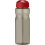 H2O Active® Eco Base 650 ml sportfles met tuitdeksel - Charcoal/Rood
