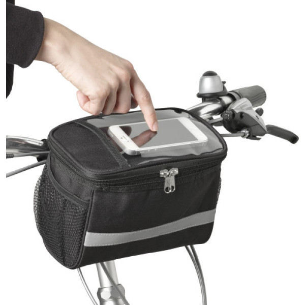 Fahrradlenker-Kühltasche aus Polyester Prisha Schwarz