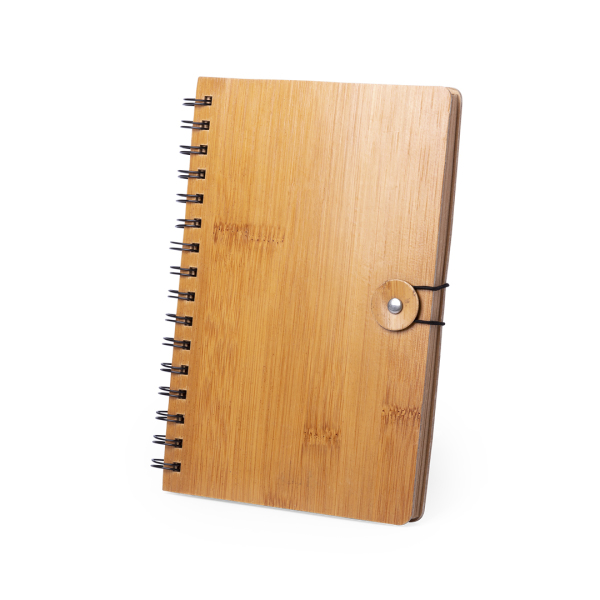 Bedrukt bamboe notitieboek met ringband