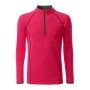 Men's Sports Shirt Longsleeve - bright-pink/titan - XXL