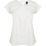Ladies pleat front blouse White M