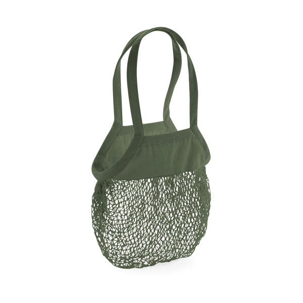 Organic Cotton Mesh Grocery Bag - Olive Green - One Size