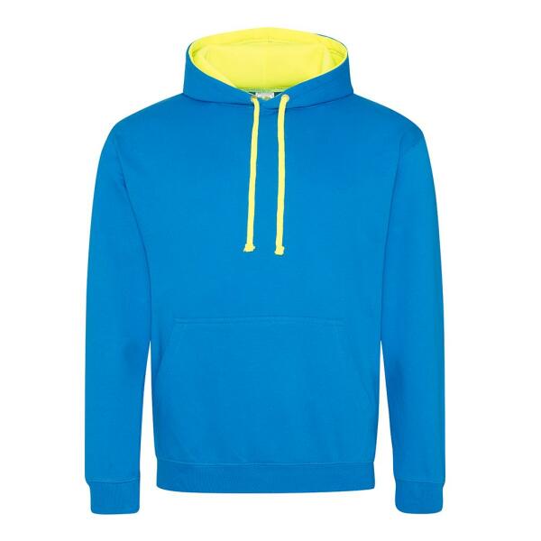AWDis SuperBright Hoodie, Sapphire Blue/Electric Yellow, L, Just Hoods