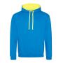 AWDis SuperBright Hoodie, Sapphire Blue/Electric Yellow, L, Just Hoods