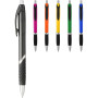Turbo ballpoint pen with rubber grip - Magenta/Solid black