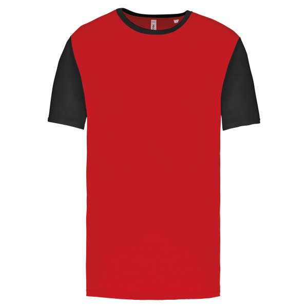 Volwassen tweekleurige jersey met korte mouwen Sporty Red / Black S