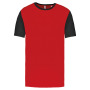 Volwassen tweekleurige jersey met korte mouwen Sporty Red / Black XS