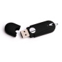 Rubber 2 USB  FlashDrive zwart