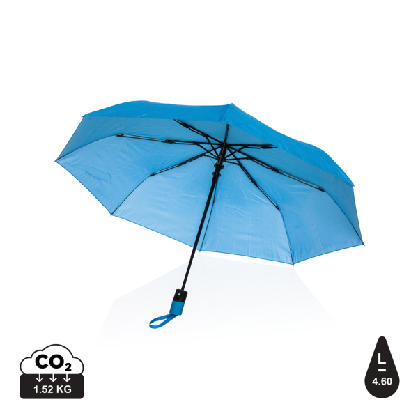 21" Impact AWARE™ 190T mini auto open paraplu, tranquil blue