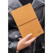 A5 recycled leather notebook, brown