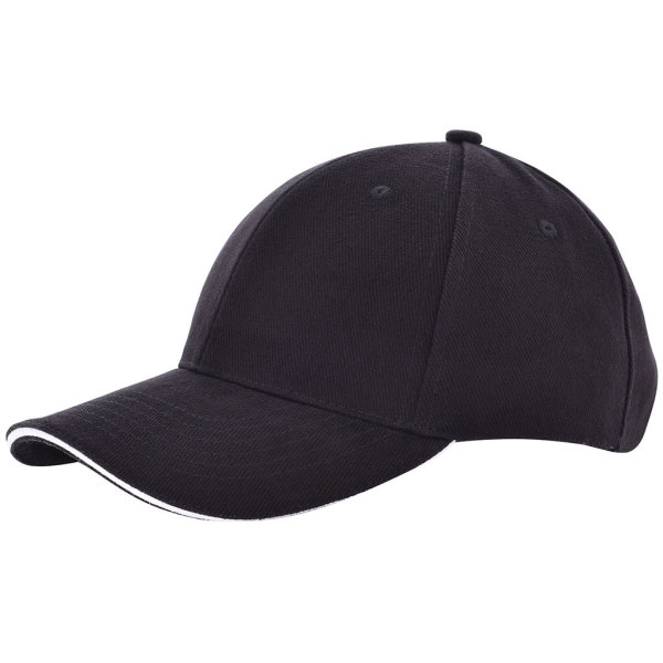 Heavy brushed cap - Zwart/Wit Heavy brushed cap - Zwart/Wit