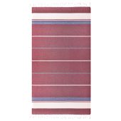 JN1903 Beach Blanket rood/navy-wit one size