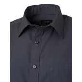 Men's Shirt Shortsleeve Poplin - carbon - 4XL