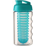 H2O Active® Bop 500 ml sportfles en infuser met flipcapdeksel - Transparant/Aqua blauw
