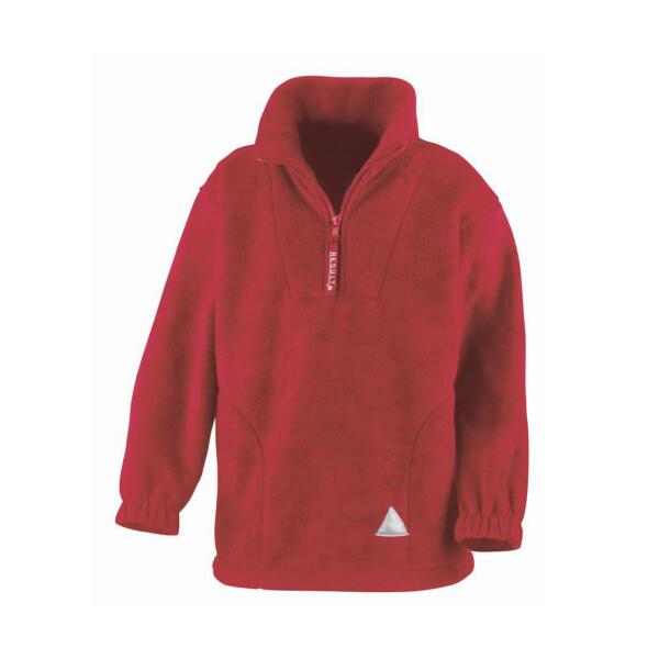 Kids/Youths Zip Neck Polartherm™ Fleece, Red, 12/14, Result