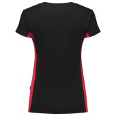 T-shirt Bicolor Dames 102003 Black-Red M