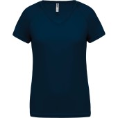 Dames sport-t-shirt V-hals Sporty Navy XXL