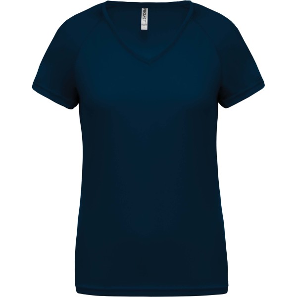 Dames sport-t-shirt V-hals Sporty Navy XXL