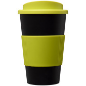Americano® 350 ml geïsoleerde beker met grip - Zwart/Lime