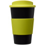 Americano® 350 ml geïsoleerde beker met grip - Zwart/Lime