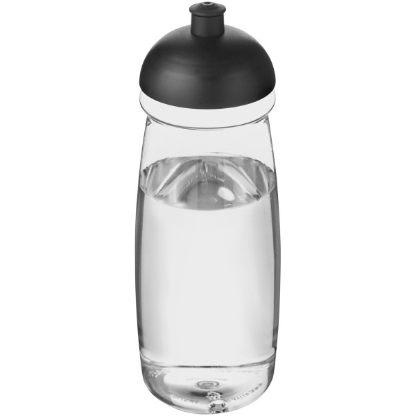 H2O Active® Pulse 600 ml dome lid sport bottle - Transparent/Solid black