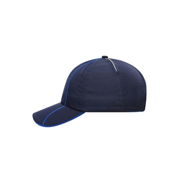 MB6202 6 Panel Polyester Cap navy/royal one size