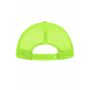 MB070 5 Panel Polyester Mesh Cap - white/neon-yellow - one size