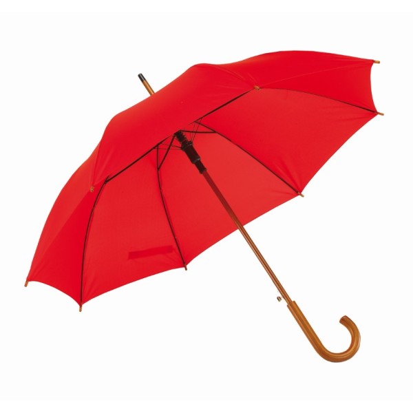 Automatisch te openen paraplu BOOGIE rood