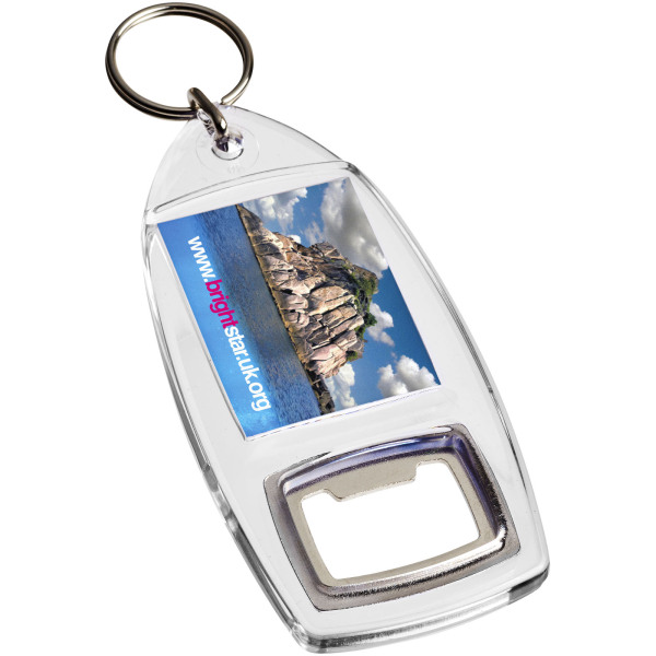 Jibe R1 bottle opener keychain - Transparent clear