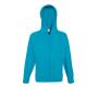 FOTL Lightweight Hooded Sweat Jacket, Azure Blue, XL
