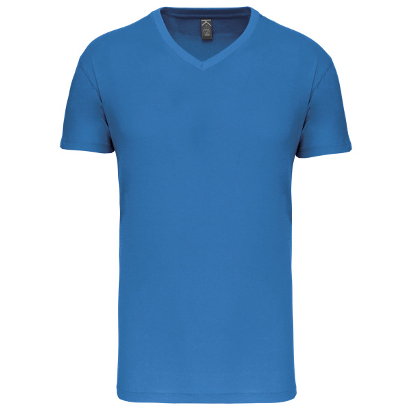 Heren-t-shirt BIO150 V-hals Light Royal Blue 3XL