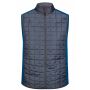 Men's Knitted Hybrid Vest - royal-melange/anthracite-melange - S