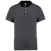 Tweekleurige herenpolo jersey Dark Grey Heather / Black L