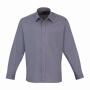 Long Sleeve Poplin Shirt, Steel, 18, Premier