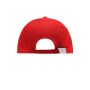 MB601 6 Panel Groove Cap - red/white - one size