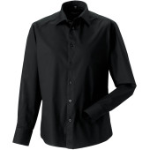 Men's Long Sleeve Easy Care Fitted Shirt Black XL