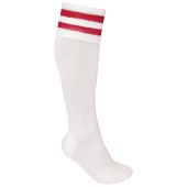 Sportsokken Met Contraststrepen White / Sporty Red 31/34 EU