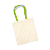 Bag for Life - Contrast Handles - Natural/Lime Green - One Size