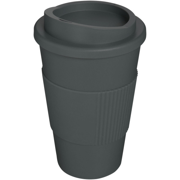 Americano® 350 ml insulated tumbler with grip - Grey