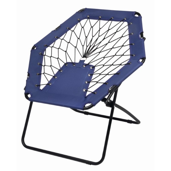 Bungee-stoel blauw, zwart