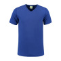 L&S T-shirt V-neck cot/elast SS for him royal blue M