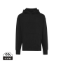Iqoniq Yoho recycled cotton relaxed hoodie, black (XL)