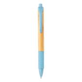 Bamboo & wheat straw pen, blue